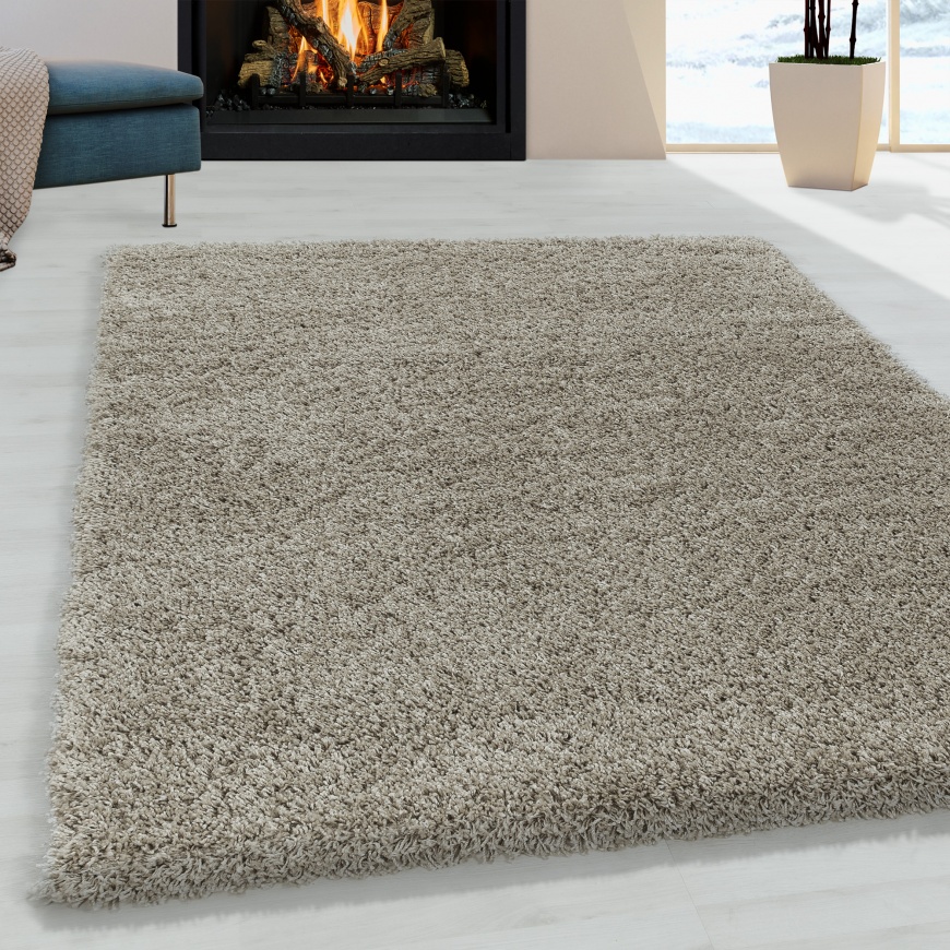 Sydney Shaggy Plain Beige Rug